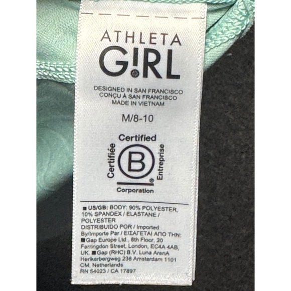 Athleta Girl Catching Rays UPF Tee Shirt Mint Green M 8-10 Activewear - Picture 4 of 9